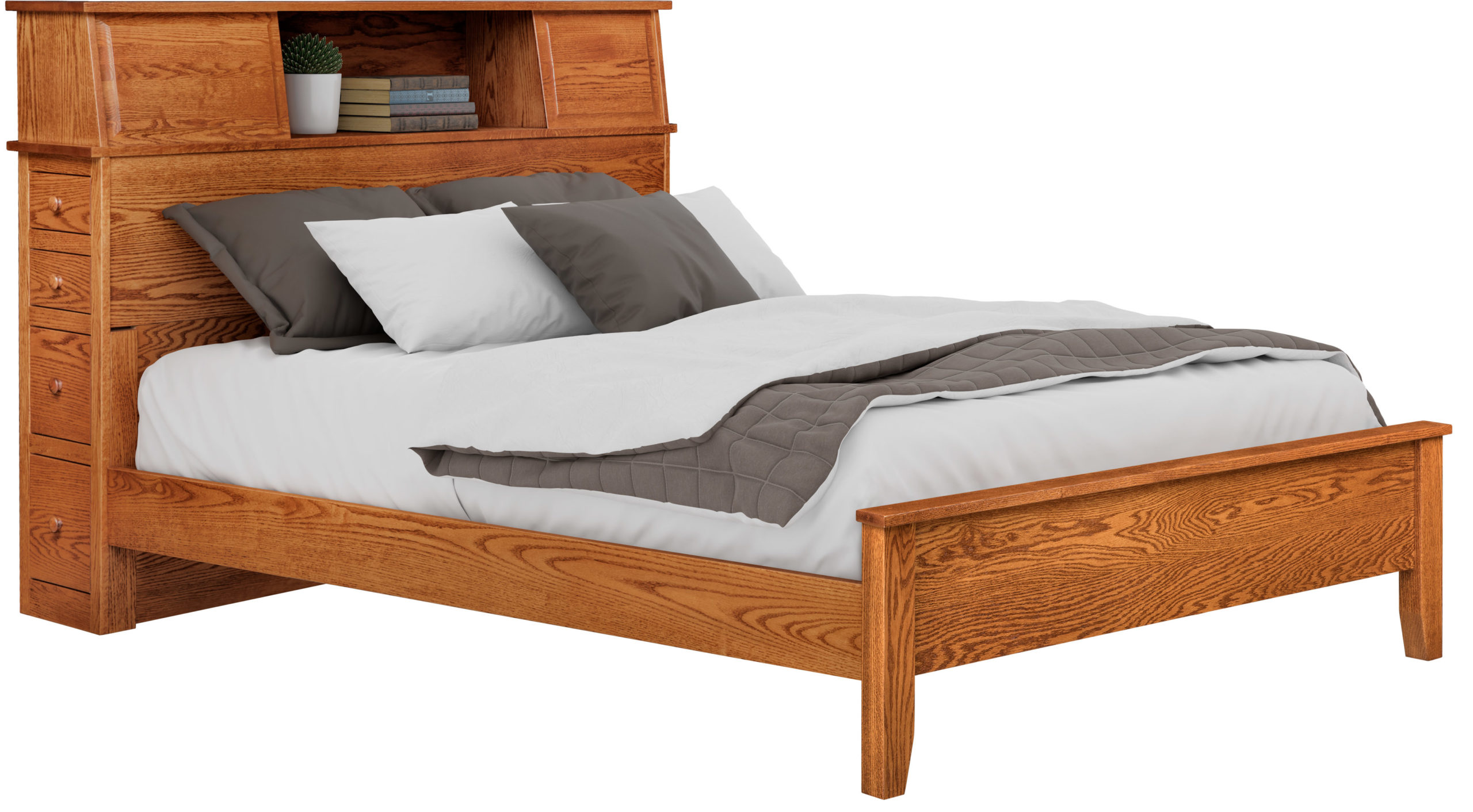 Headboard Storage Bed • TC Amish Home