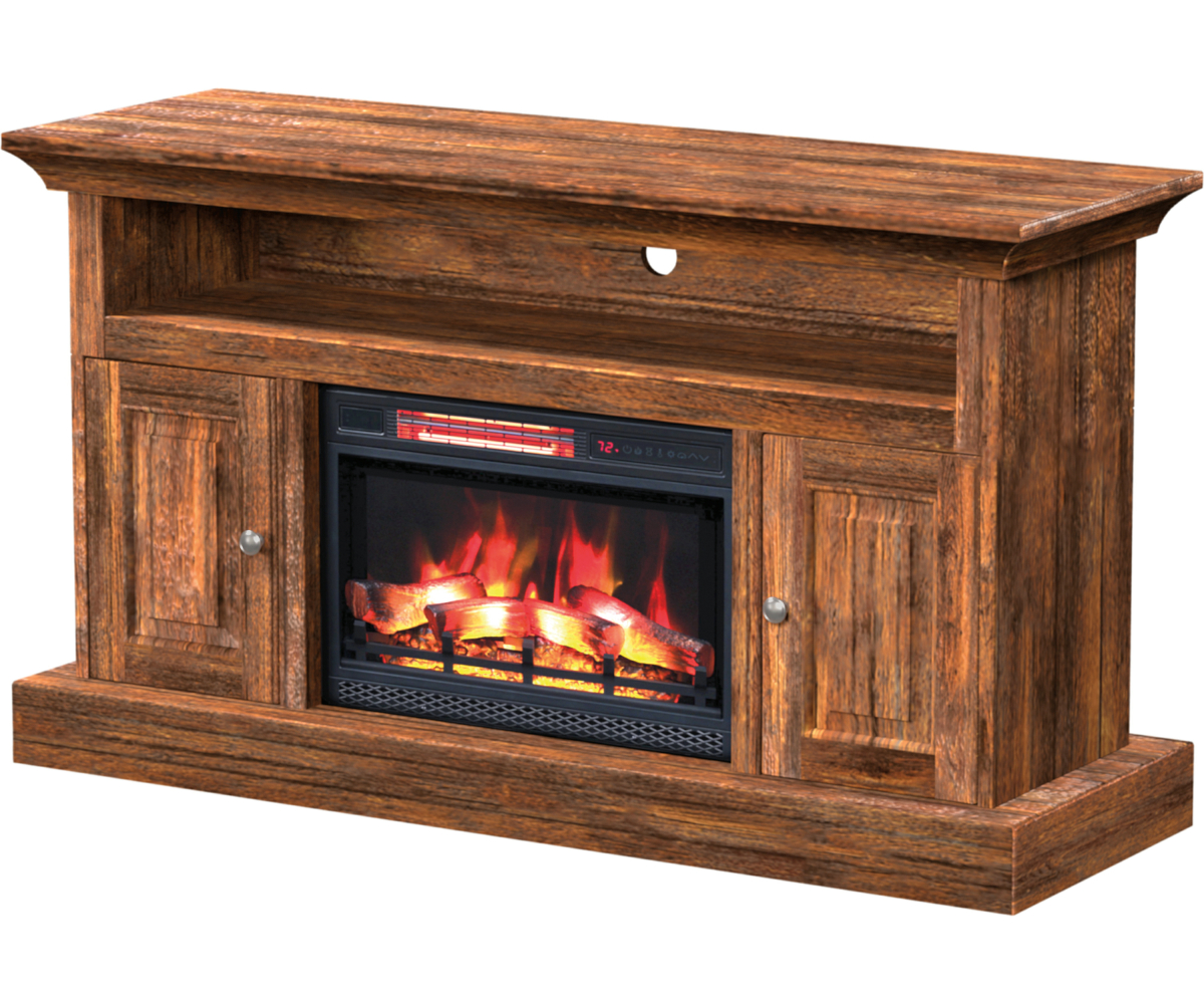 Hartford Media Console with Fireplace • TC Amish Home