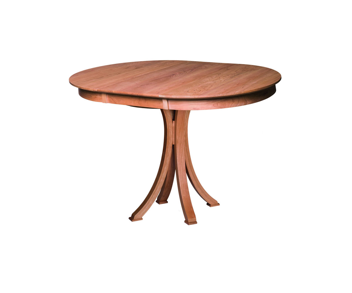 Rippleback Round Pedestal Extension Table • TC Amish Home