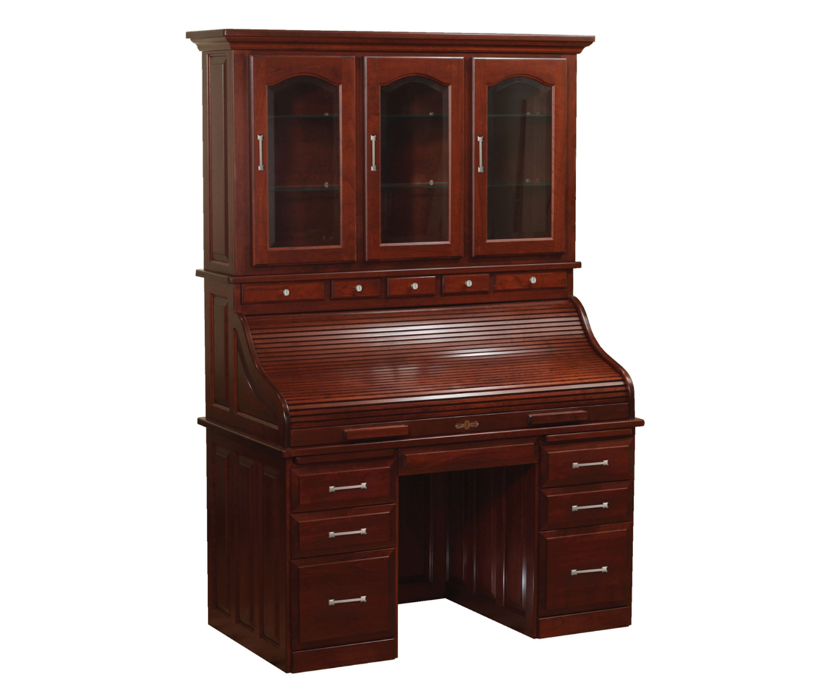 56" Traditional Desk with Hutch - Image 3